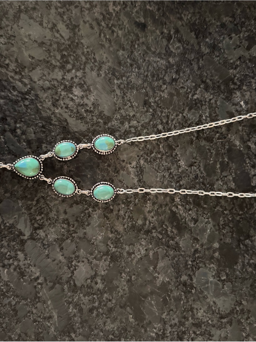 Genuine Sonoran Stones Silver Plated Necklace - Women's Jewelry
